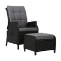 Gardeon Recliner Chair Sun lounge Wicker Lounger Outdoor Furniture