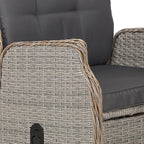 Gardeon 2PC Recliner Chair Sun lounge Wicker Lounger Outdoor Furniture