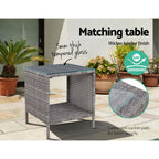 Gardeon 5PC Recliner Chairs Table Sun lounge Wicker Outdoor Furniture
