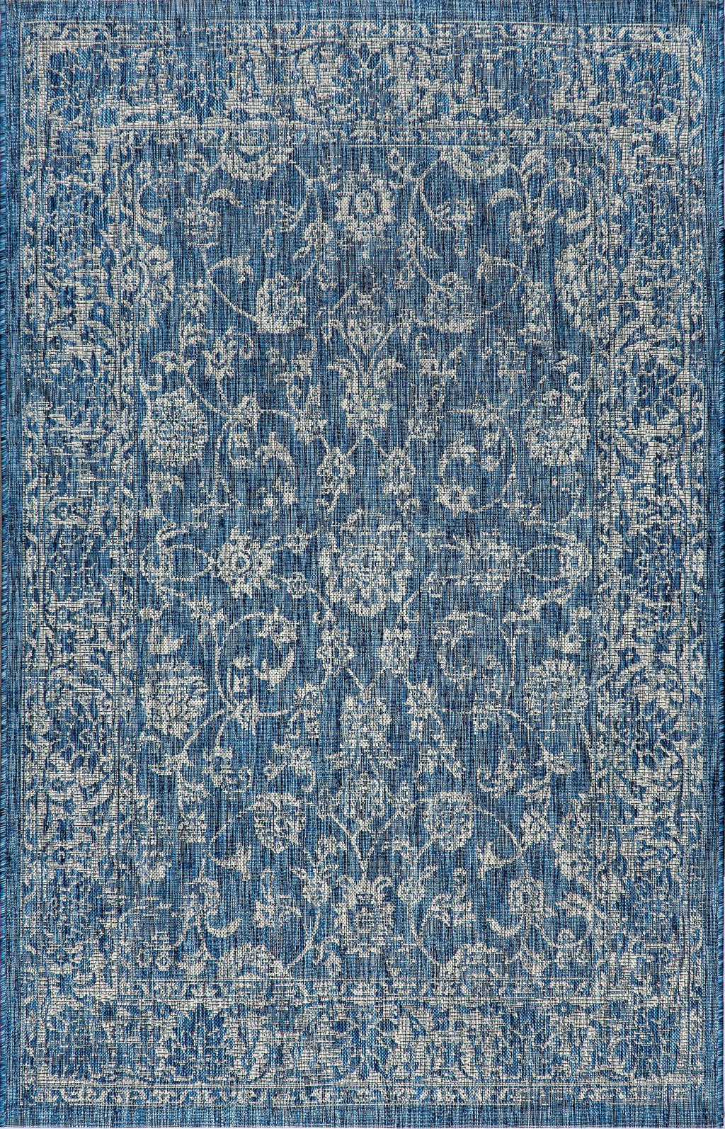 Tela Bohemian Textured Weave Floral Indoor/Outdoor Area Rug