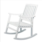 Penny Classic Slat-Back Support Acacia Wood Patio Outdoor Rocking Chair