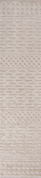 Xlendi High-Low Pile Moroccan Geometric Indoor/Outdoor Area Rug