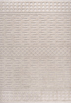 Xlendi High-Low Pile Moroccan Geometric Indoor/Outdoor Area Rug