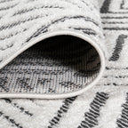 Jordan High-Low Pile Art Deco Geometric  Indoor/Outdoor Area Rug