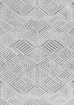 Jordan High-Low Pile Art Deco Geometric  Indoor/Outdoor Area Rug