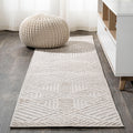Jordan High-Low Pile Art Deco Geometric  Indoor/Outdoor Area Rug