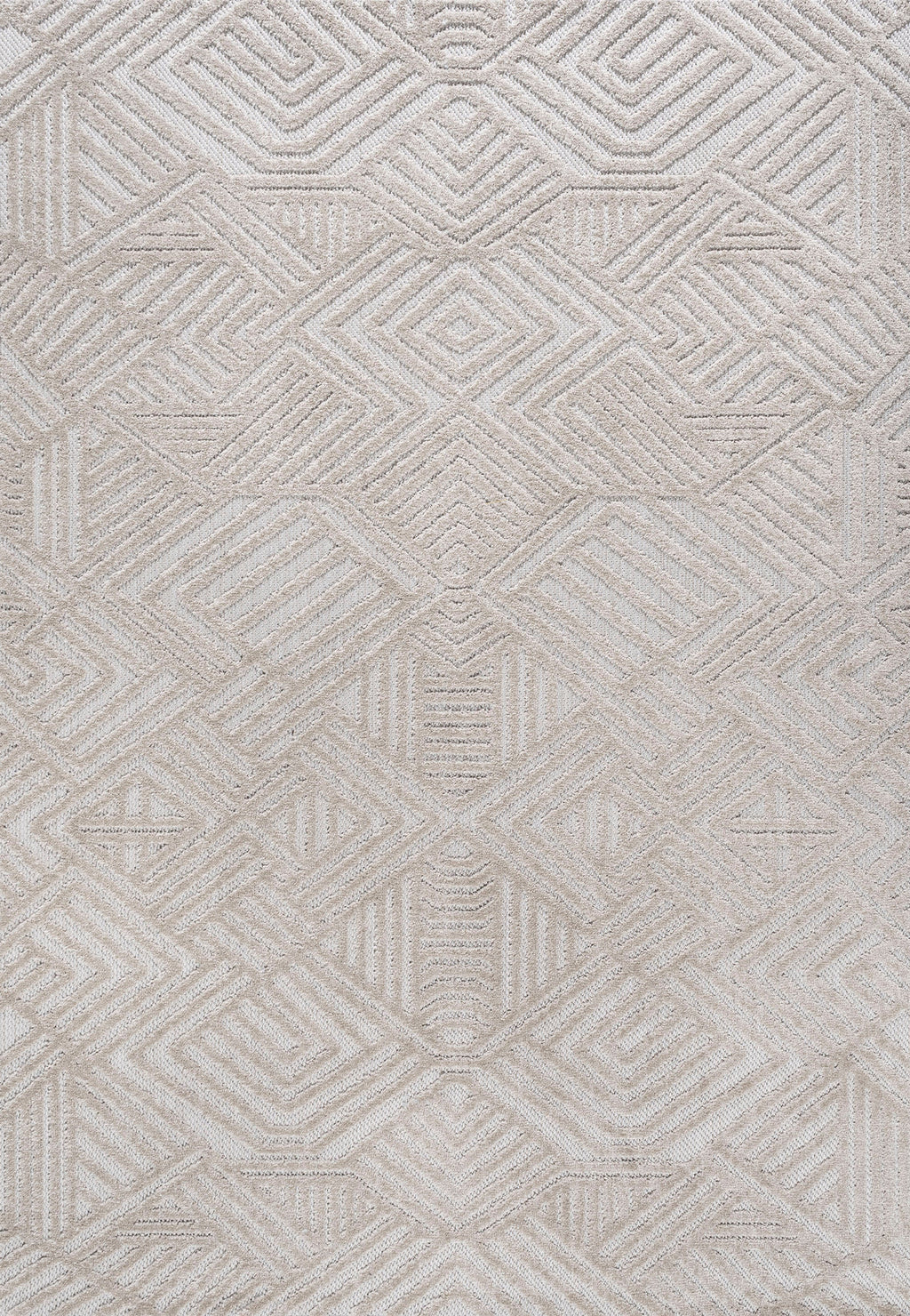 Jordan High-Low Pile Art Deco Geometric  Indoor/Outdoor Area Rug