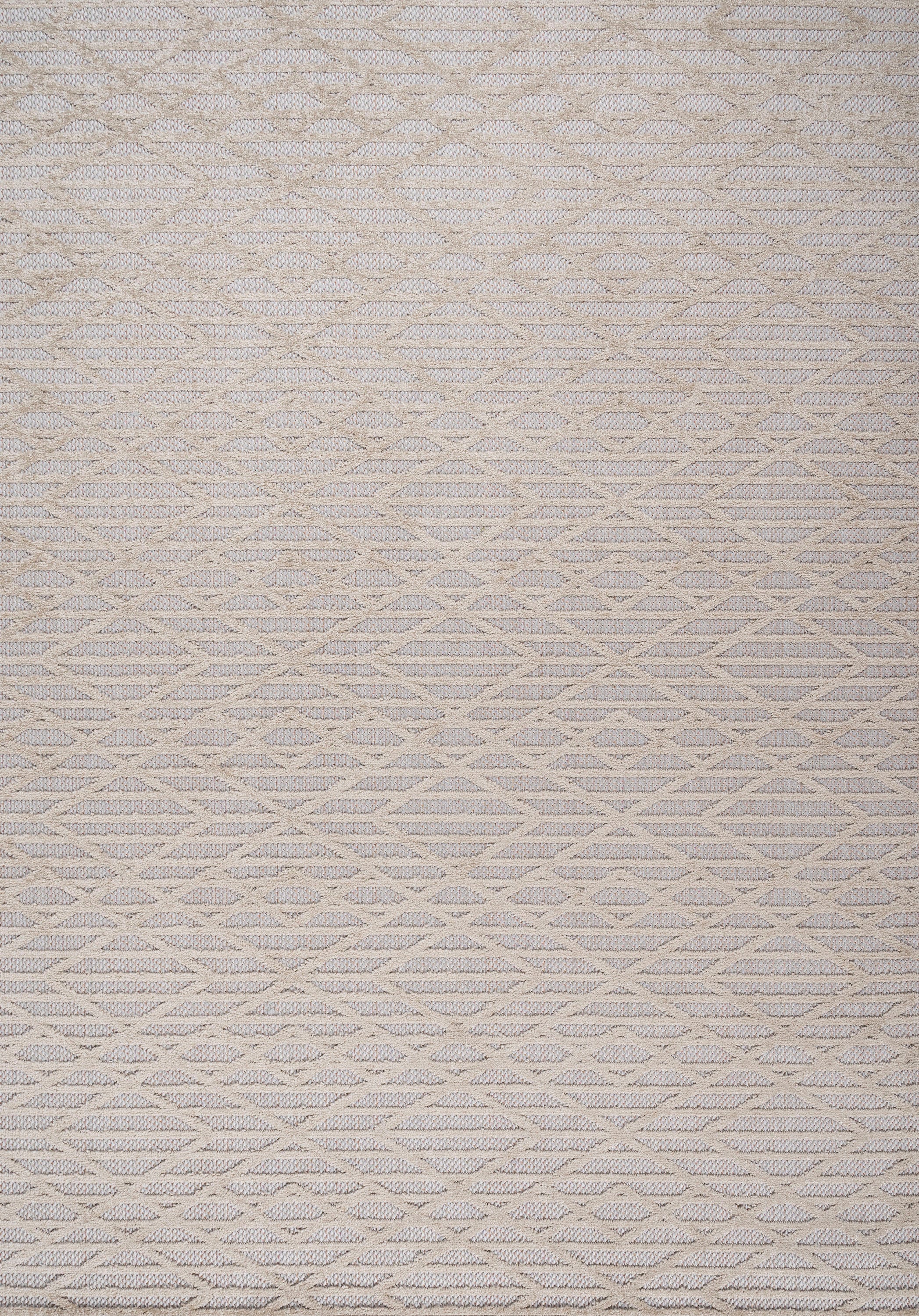 Ararat High-Low Pile Moroccan Diamond Modern  Indoor/Outdoor Area Rug