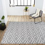 Ararat High-Low Pile Moroccan Diamond Modern  Indoor/Outdoor Area Rug
