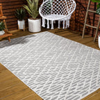 Ararat High-Low Pile Moroccan Diamond Modern  Indoor/Outdoor Area Rug