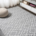 Ararat High-Low Pile Moroccan Diamond Modern  Indoor/Outdoor Area Rug