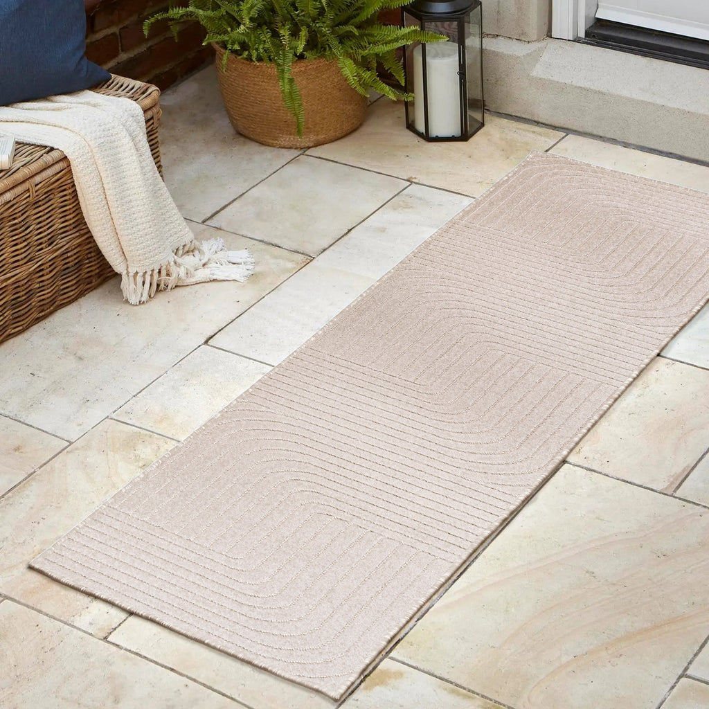 Odense High-Low Minimalist Angle Geometric Indoor/Outdoor Area Rug