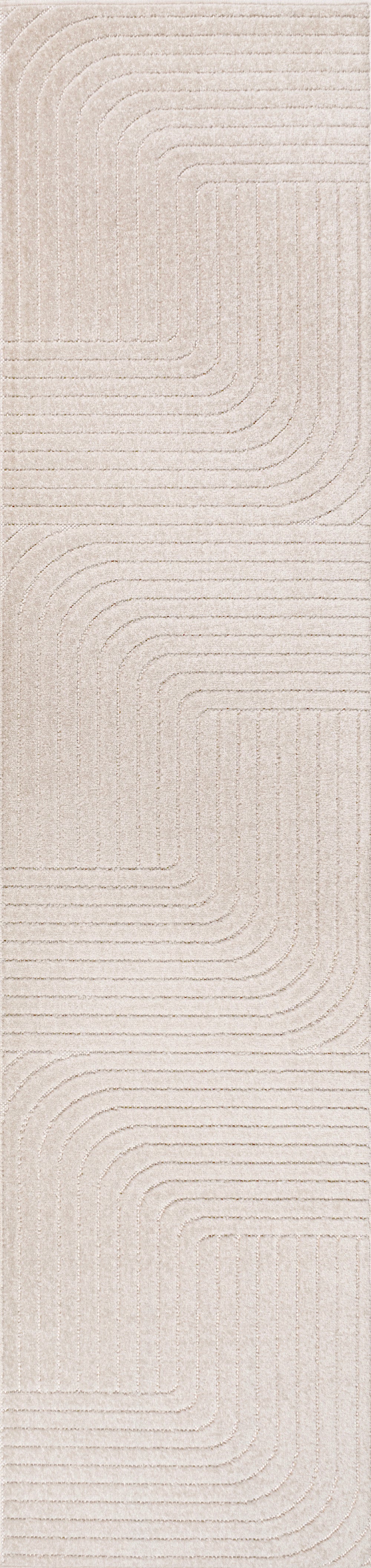 Odense High-Low Minimalist Angle Geometric Indoor/Outdoor Area Rug