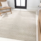 Odense High-Low Minimalist Angle Geometric Indoor/Outdoor Area Rug