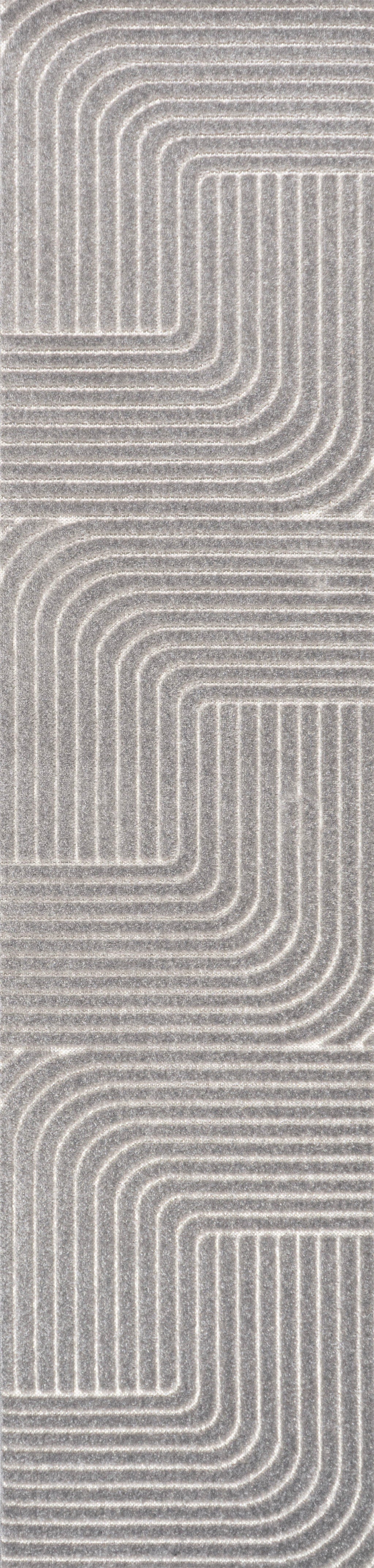 Odense High-Low Minimalist Angle Geometric Indoor/Outdoor Area Rug