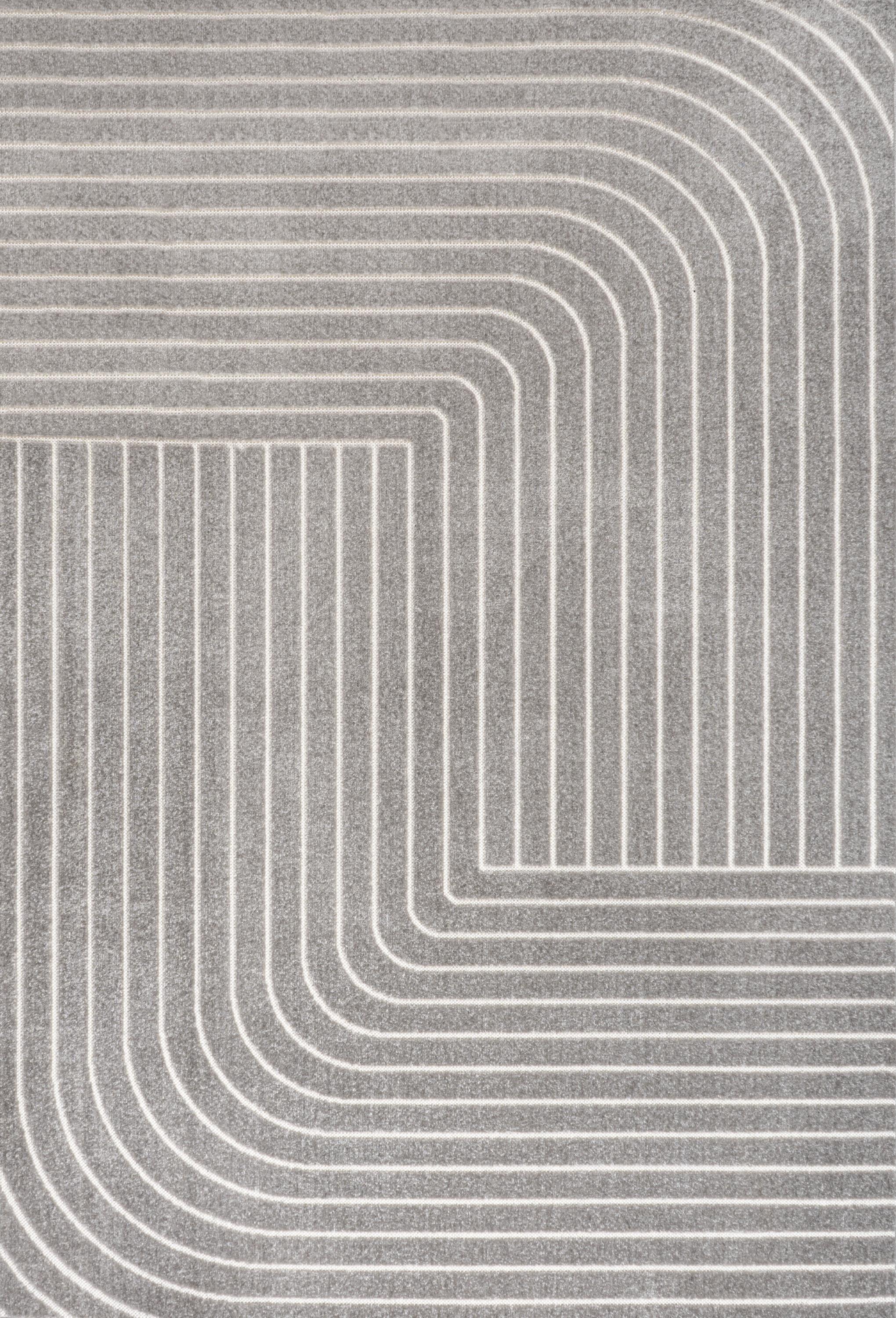 Odense High-Low Minimalist Angle Geometric Indoor/Outdoor Area Rug
