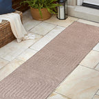 Odense High-Low Minimalist Angle Geometric Indoor/Outdoor Area Rug