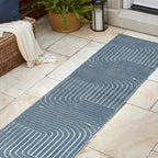 Odense High-Low Minimalist Angle Geometric Indoor/Outdoor Area Rug