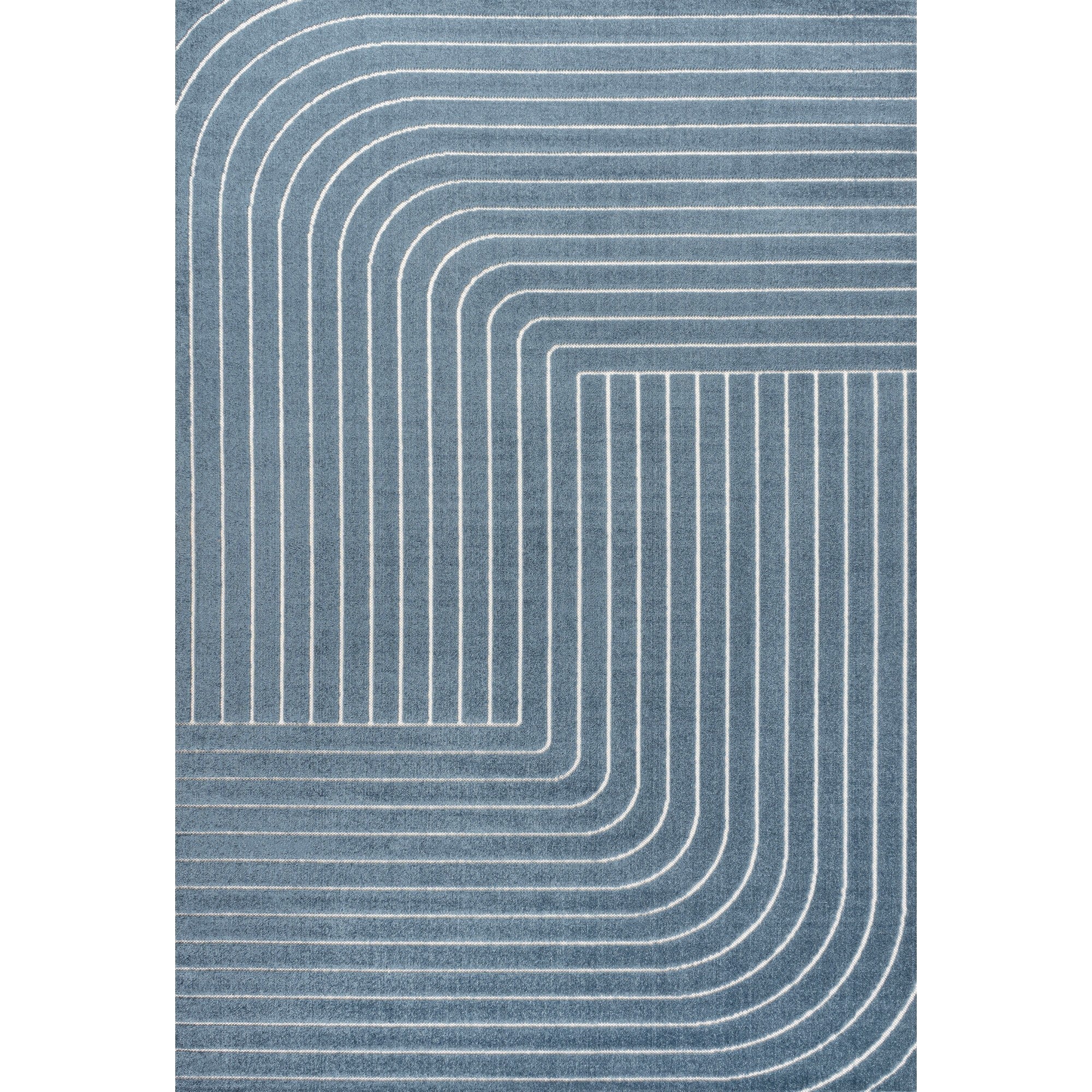 Odense High-Low Minimalist Angle Geometric Indoor/Outdoor Area Rug