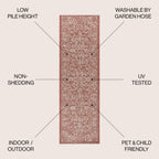Tela Bohemian Textured Weave Floral Indoor/Outdoor Area Rug