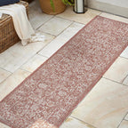 Tela Bohemian Textured Weave Floral Indoor/Outdoor Area Rug