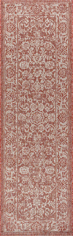Tela Bohemian Textured Weave Floral Indoor/Outdoor Area Rug