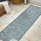Tela Bohemian Textured Weave Floral Indoor/Outdoor Area Rug