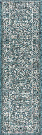 Tela Bohemian Textured Weave Floral Indoor/Outdoor Area Rug