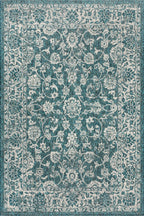 Tela Bohemian Textured Weave Floral Indoor/Outdoor Area Rug