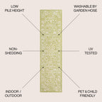 Tela Bohemian Textured Weave Floral Indoor/Outdoor Area Rug