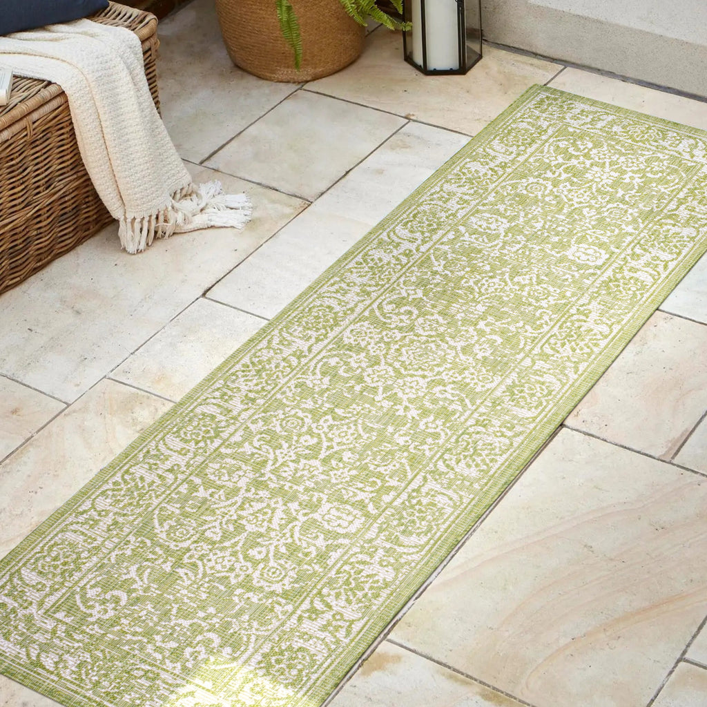 Tela Bohemian Textured Weave Floral Indoor/Outdoor Area Rug