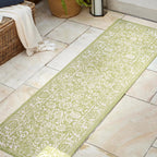 Tela Bohemian Textured Weave Floral Indoor/Outdoor Area Rug