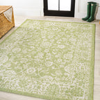 Tela Bohemian Textured Weave Floral Indoor/Outdoor Area Rug