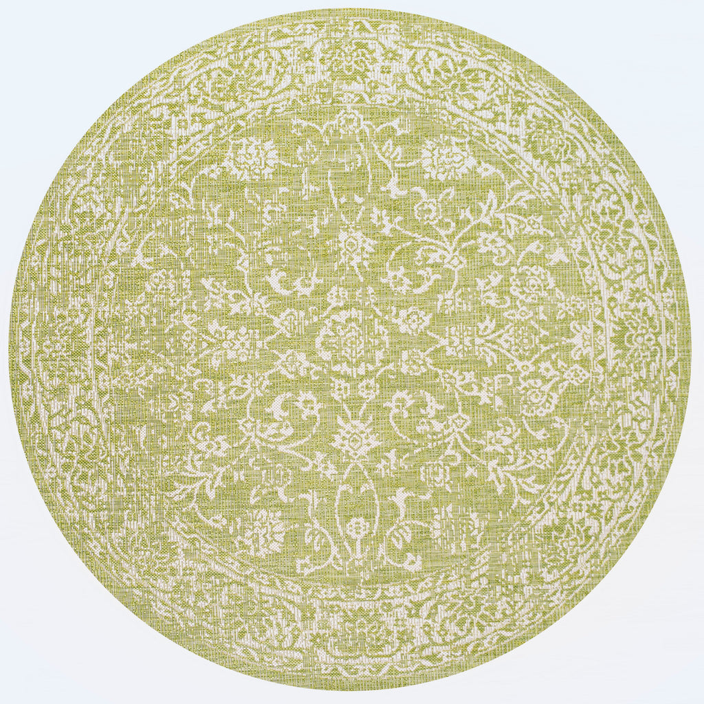Tela Bohemian Textured Weave Floral Indoor/Outdoor Area Rug