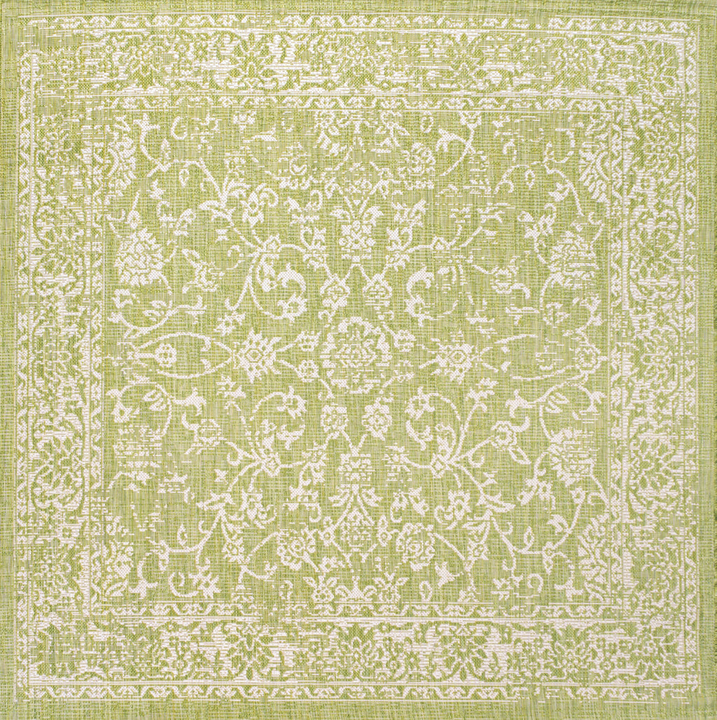 Tela Bohemian Textured Weave Floral Indoor/Outdoor Area Rug