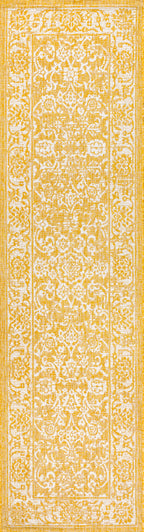 Tela Bohemian Textured Weave Floral Indoor/Outdoor Area Rug