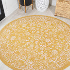 Tela Bohemian Textured Weave Floral Indoor/Outdoor Area Rug