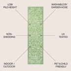Tela Bohemian Textured Weave Floral Indoor/Outdoor Area Rug
