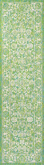 Tela Bohemian Textured Weave Floral Indoor/Outdoor Area Rug
