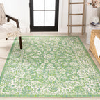 Tela Bohemian Textured Weave Floral Indoor/Outdoor Area Rug