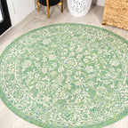 Tela Bohemian Textured Weave Floral Indoor/Outdoor Area Rug