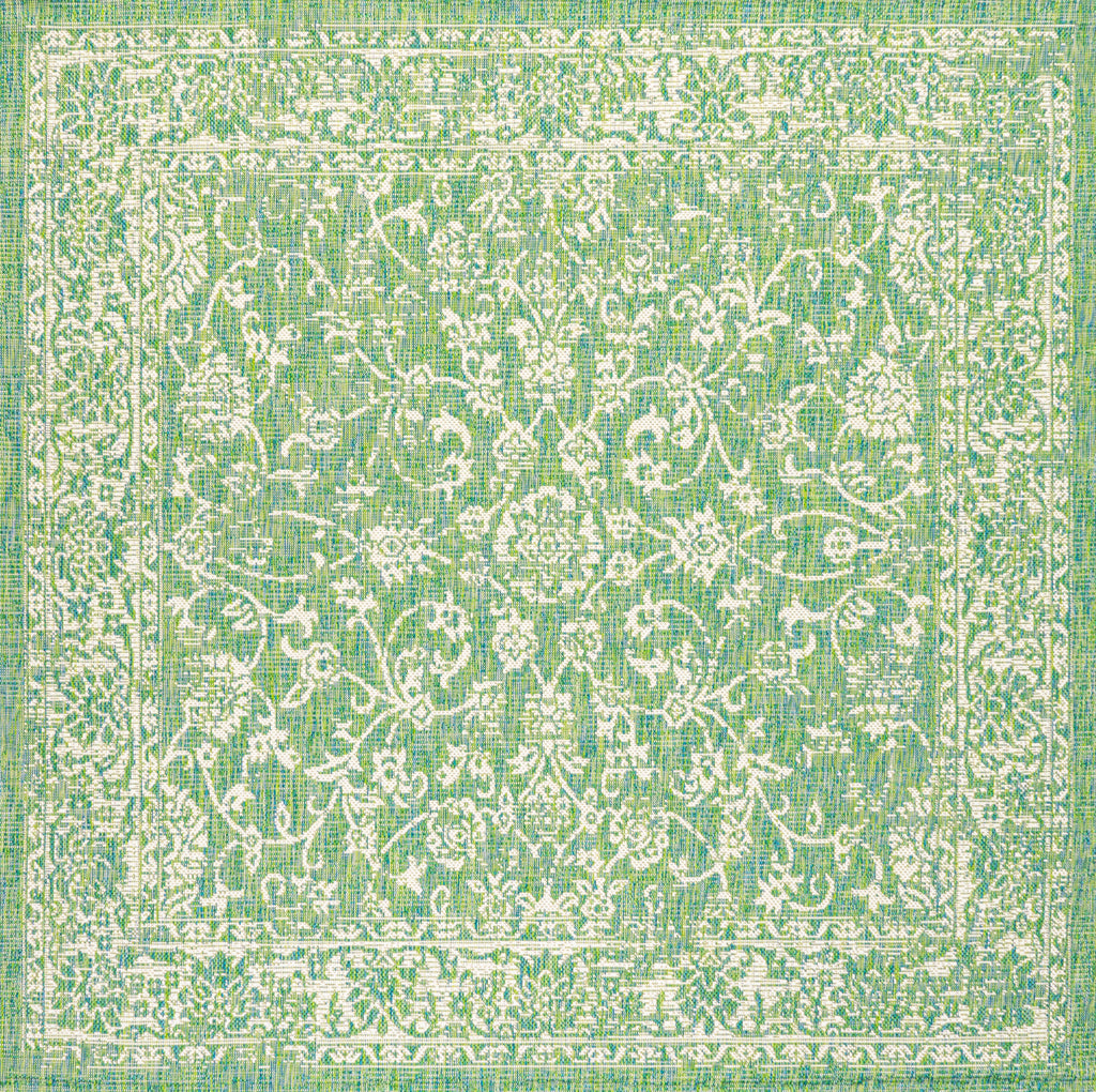 Tela Bohemian Textured Weave Floral Indoor/Outdoor Area Rug