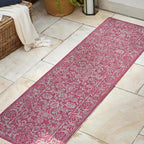Tela Bohemian Textured Weave Floral Indoor/Outdoor Area Rug