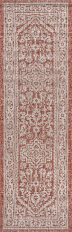 Sinjuri Medallion Textured Weave Indoor/Outdoor Area Rug