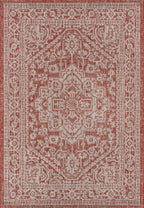 Sinjuri Medallion Textured Weave Indoor/Outdoor Area Rug