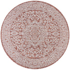 Sinjuri Medallion Textured Weave Indoor/Outdoor Area Rug