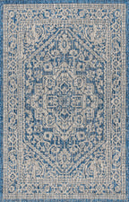 Sinjuri Medallion Textured Weave Indoor/Outdoor Area Rug