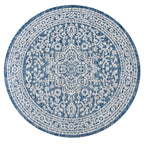 Sinjuri Medallion Textured Weave Indoor/Outdoor Area Rug