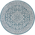 Sinjuri Medallion Textured Weave Indoor/Outdoor Area Rug