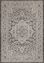 Sinjuri Medallion Textured Weave Indoor/Outdoor Area Rug